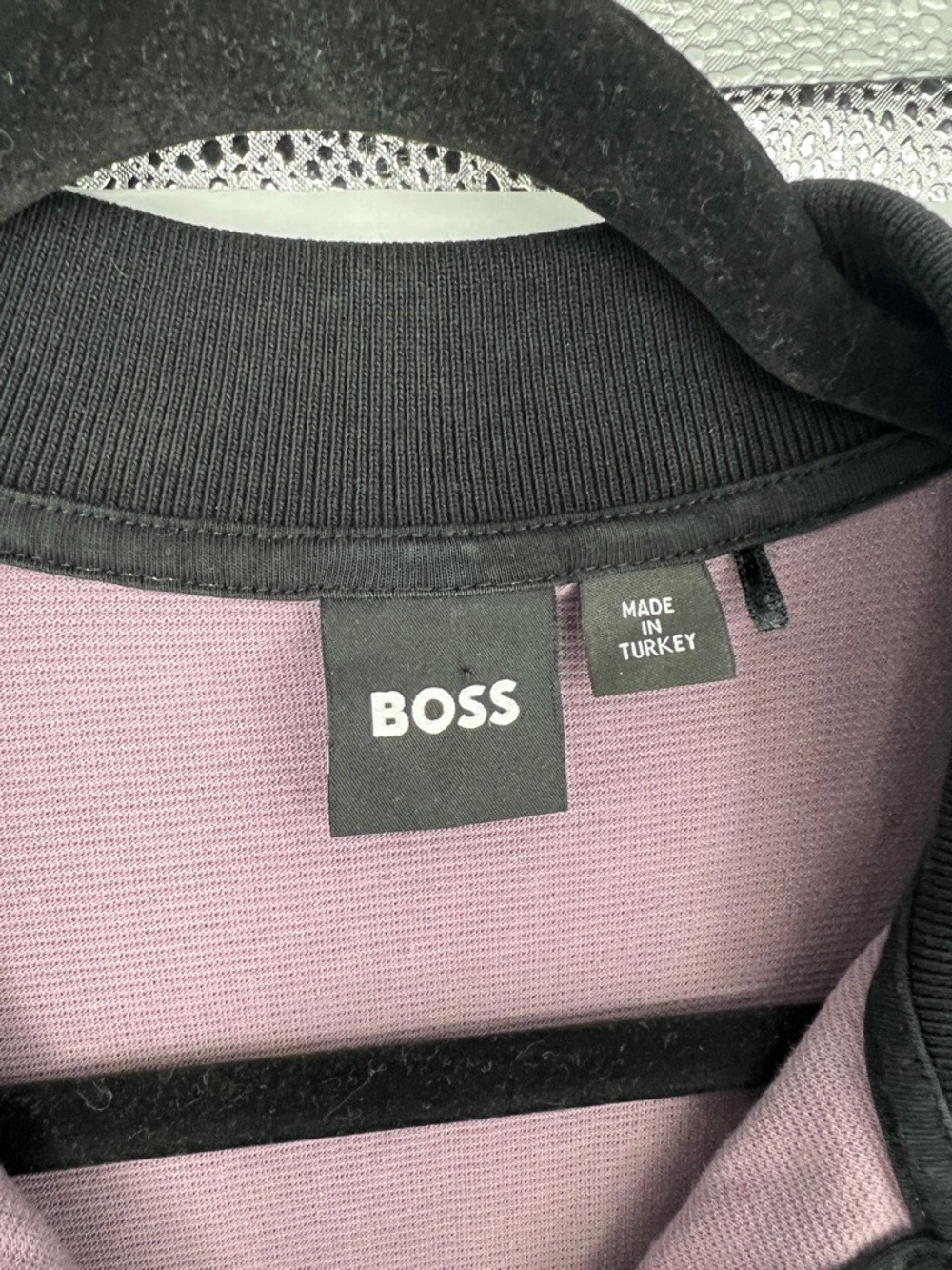 BOSS purple Polo with Black Collar and Trim v performance - Picture 5 of 12